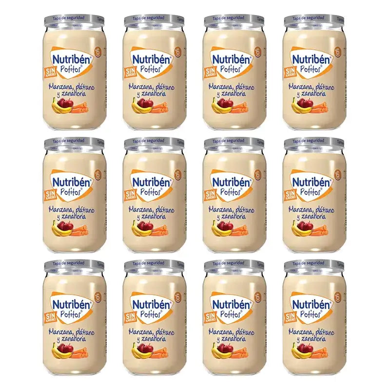 Nutriben Potito Apfel Banane & Karotte , 12 x 235 Gramm