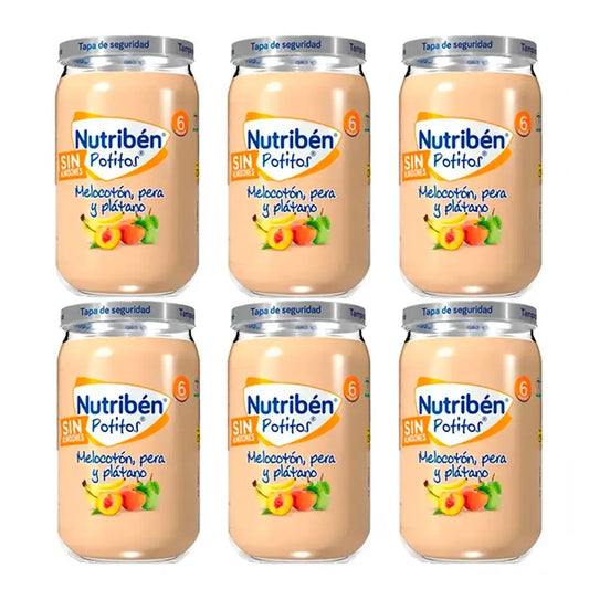 Nutriben Potito Pfirsich, Birne & Banane , 6 x 235 Gramm