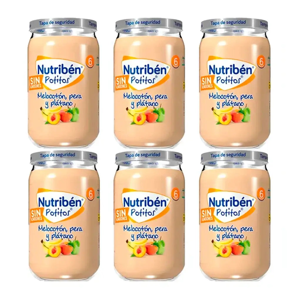 Nutriben Potito Pfirsich, Birne & Banane , 6 x 235 Gramm