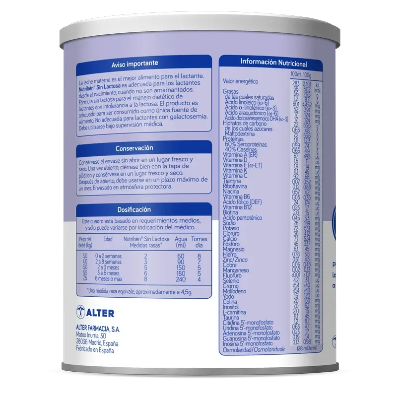 Nutribén Laktosefreie Milch Vorzugsmilch , 400 g