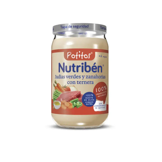 Nutribén Potito Rindfleisch mit grünen Bohnen und Karotten, 235 g