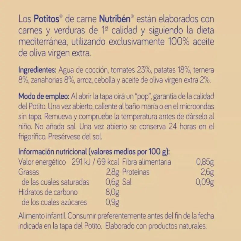 Nutriben Rindfleisch Potito Kartoffeln und Karotten 235 g