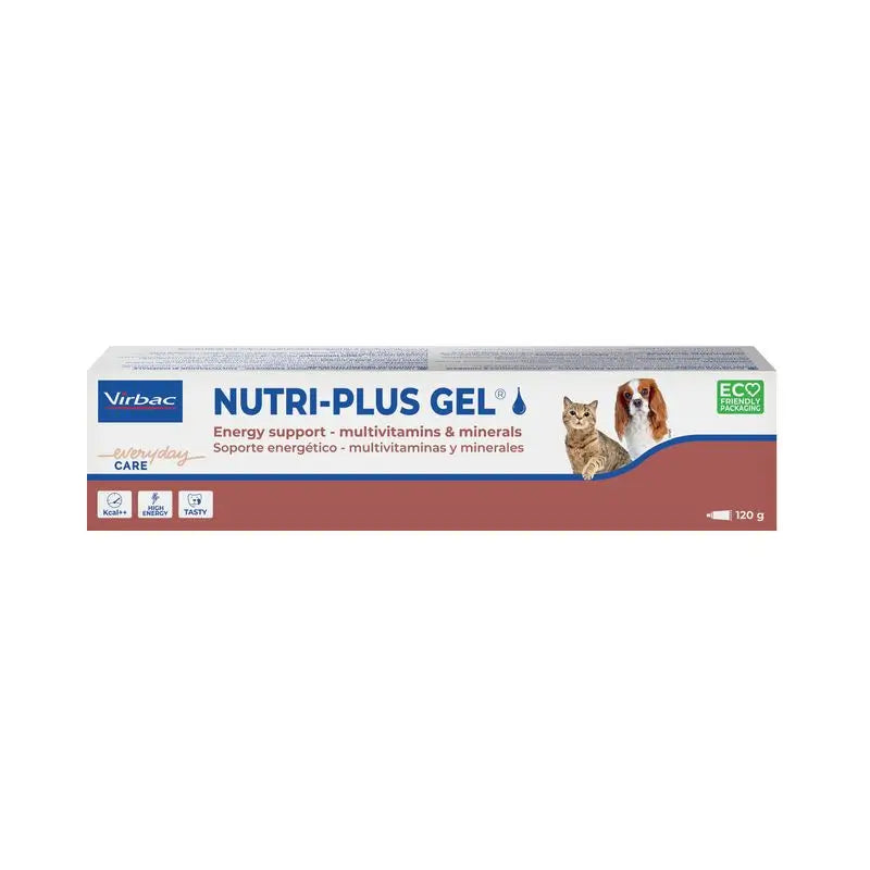 Virbac Nutriplus Gel 120 g, Ergänzungsmittel für Hunde und Katzen