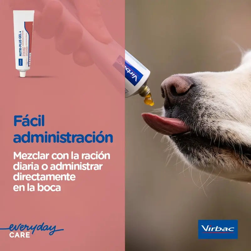 Virbac Nutriplus Gel 120 g, Ergänzungsmittel für Hunde und Katzen