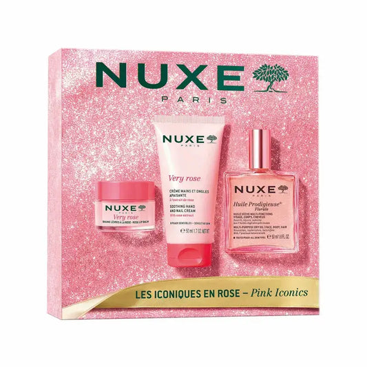 Nuxe „Les Iconiques“ in Rosa – Florales Schönheitsset 115 ml