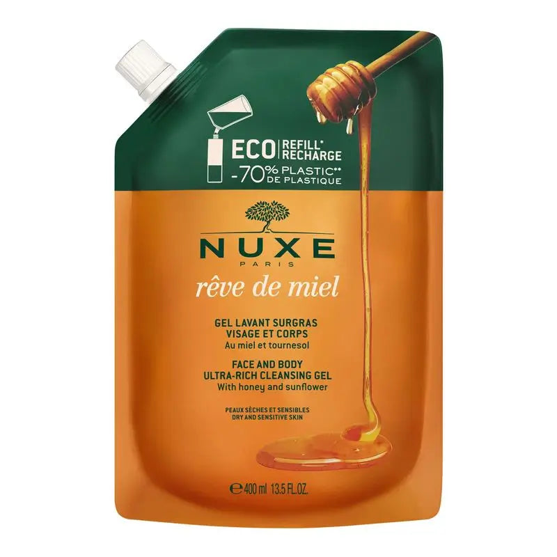 Nuxe Rêve De Miel® Dermatologisches Reinigungsgel Eco-Refill 400Ml