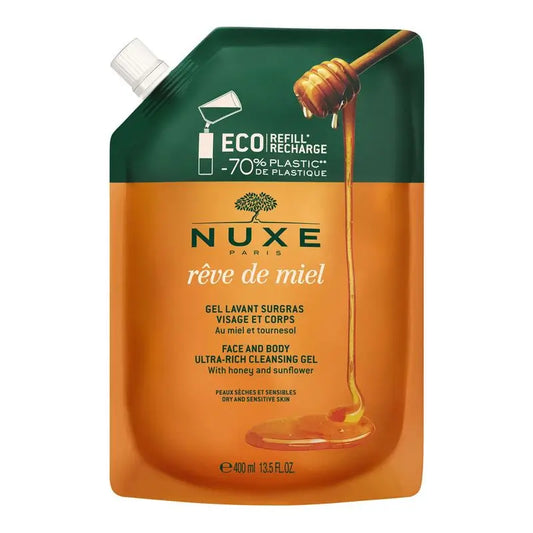 Nuxe Rêve De Miel® Dermatologisches Reinigungsgel Eco-Refill 400Ml
