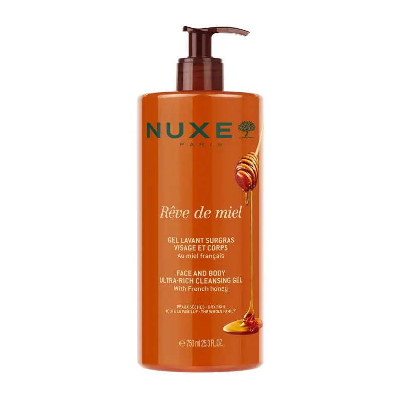Nuxe Rêve de Miel Reinigungsgel für Gesicht und Körper 750 ml