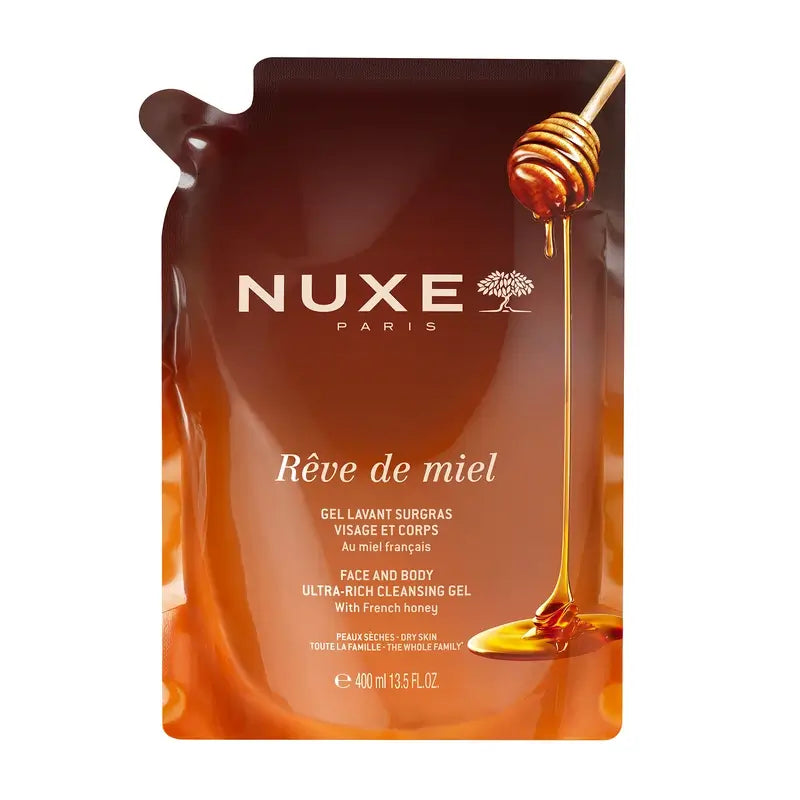 Nuxe Rêve de Miel Reinigungsgel für Gesicht und Körper, Nachfüllpackung 400 ml