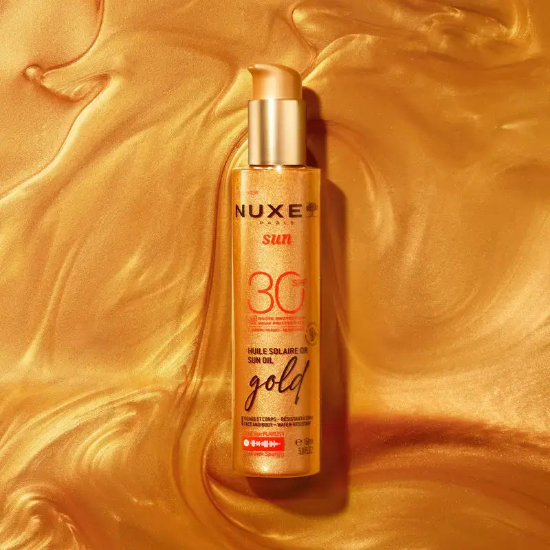 Nuxe Sun Tanning Oil Gold für Gesicht und Körper Spf30, 150 ml