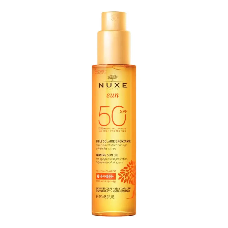 Nuxe Sun Bräunungsöl für Gesicht und Körper SPF 50