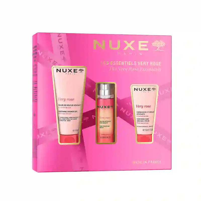 Nuxe Very Rose Geschenkbox Very Rose Reinigungsgel + Handcreme + Parfümiertes Eau de Toilette