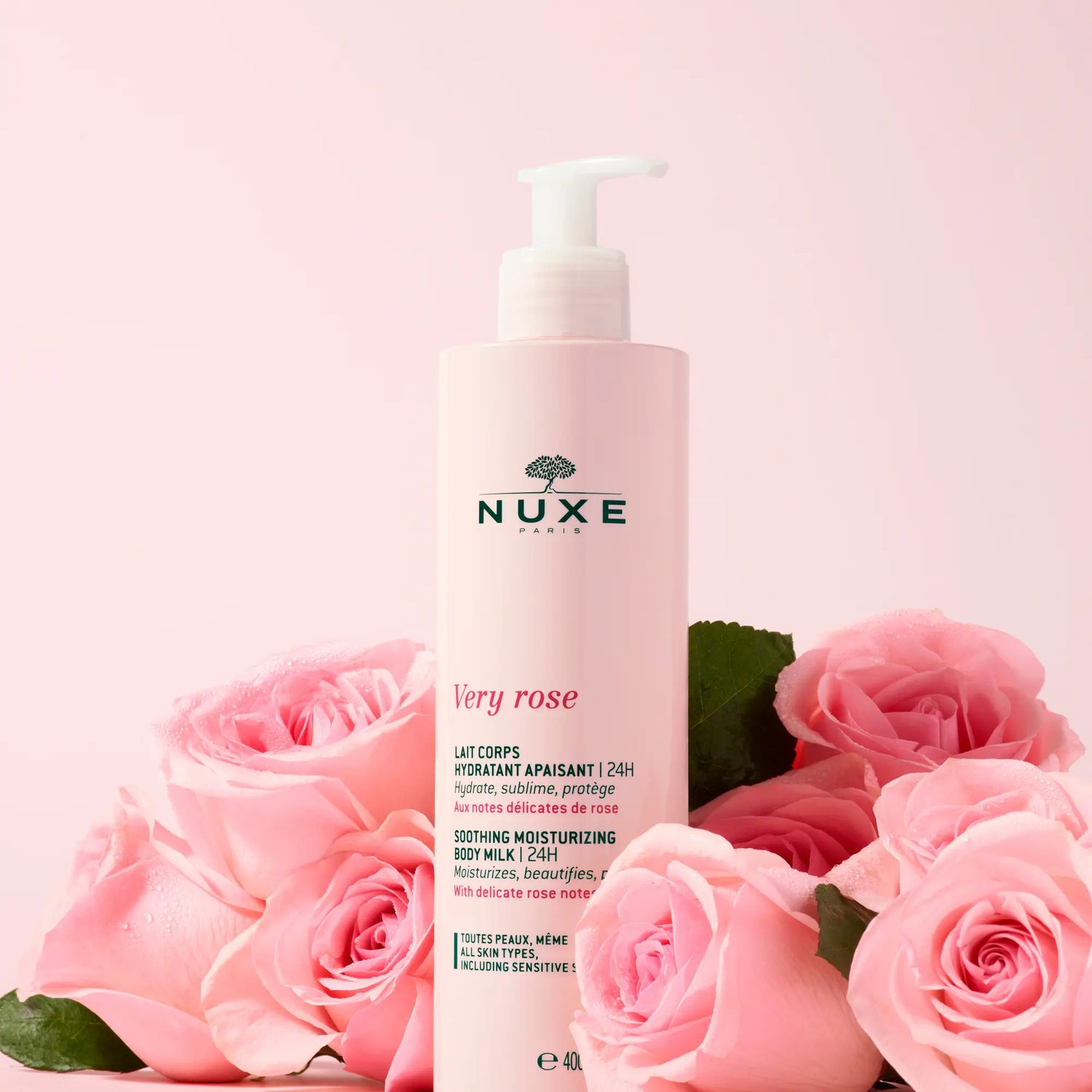 Nuxe Very Rose - Beruhigende, feuchtigkeitsspendende Körpermilch 24 H* | Nuxe
