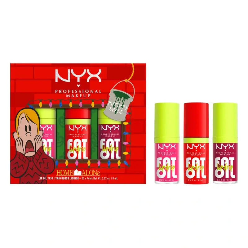 Nyx Home Alone Drip Trio Lippenöl , 3x8 ml