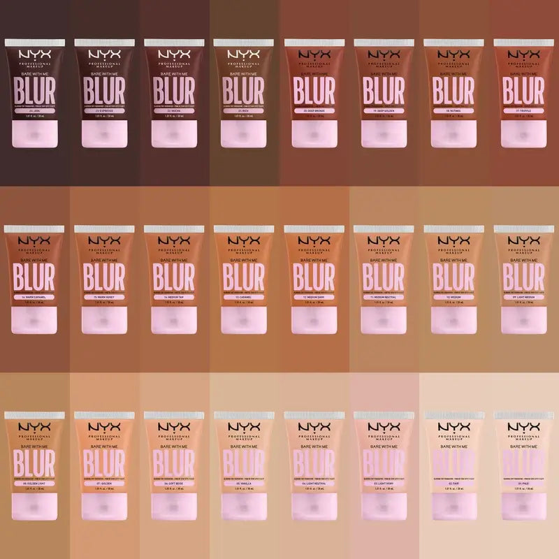 Nyx Bare With Me Blur Matte Finish Foundation Blasser Farbton, 30 ml
