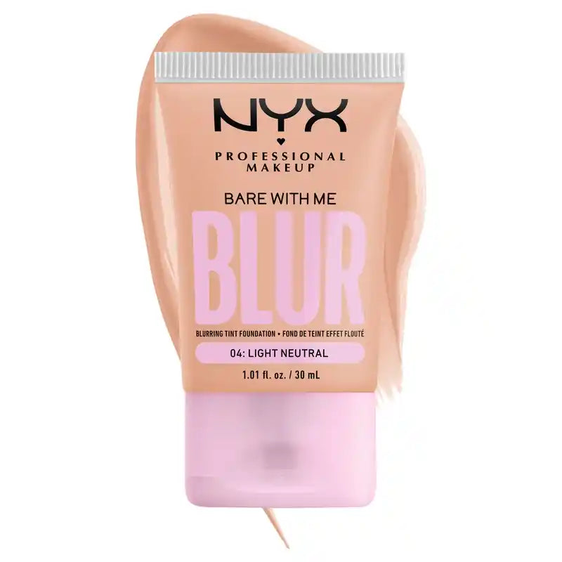Nyx Bare With Me Blur Skin Tint, verwischende Foundation, mattes Finish, Farbton 04 , 30 ml