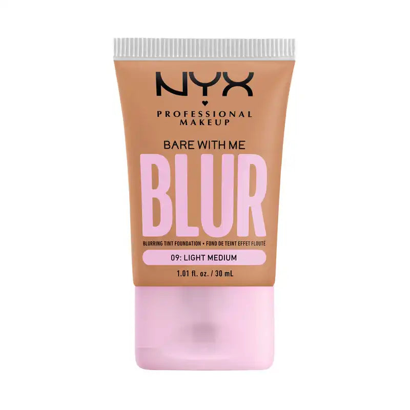 Nyx Bare With Me Blur Skin Tint, verwischende Foundation, mattes Finish, Farbton 09 , 30 ml