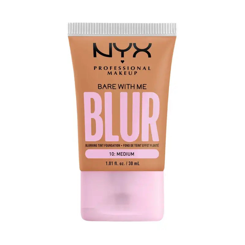 Nyx Bare With Me Blur Skin Tint, verwischende Foundation, mattes Finish, Farbton 10 , 30 ml