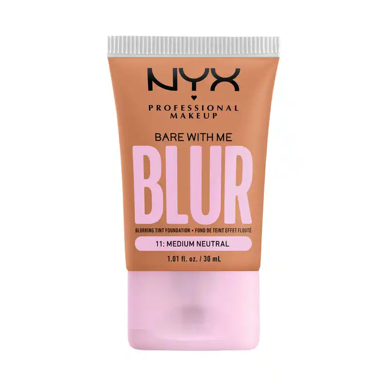 Nyx Bare With Me Blur Skin Tint, verwischende Foundation, mattes Finish, neutraler Farbton, 30 ml