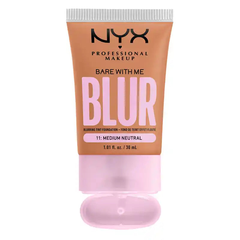 Nyx Bare With Me Blur Skin Tint, verwischende Foundation, mattes Finish, neutraler Farbton, 30 ml