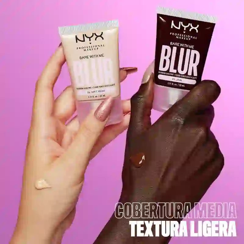Nyx Bare With Me Blur Skin Tint, verwischende Foundation, mattes Finish, neutraler Farbton, 30 ml