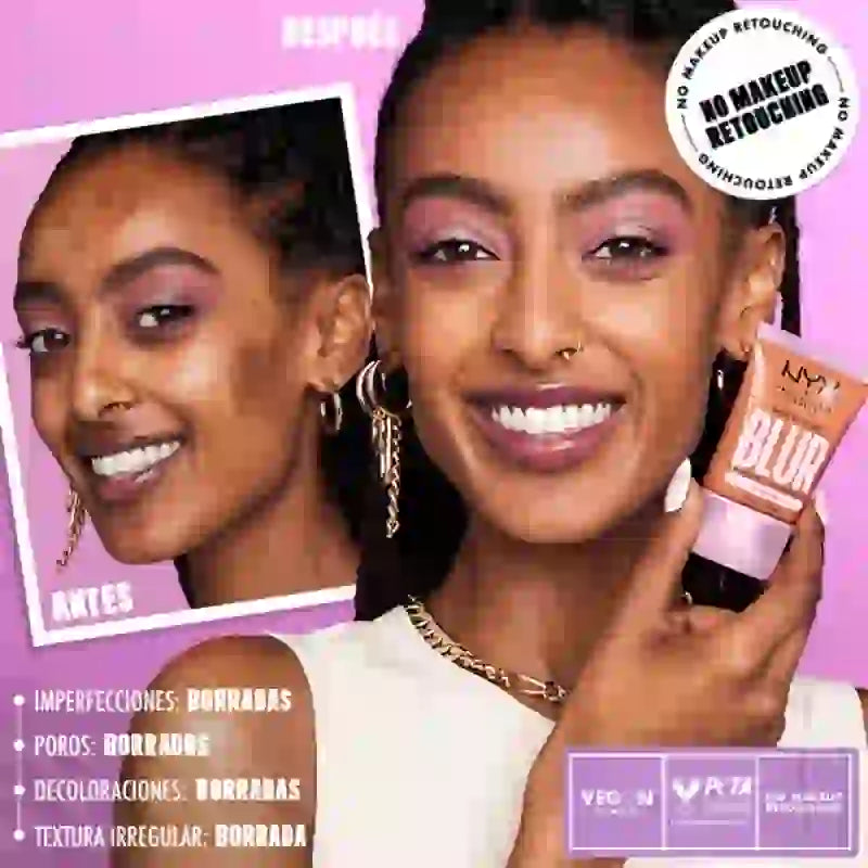 Nyx Bare With Me Blur Skin Tint, verwischende Foundation, matt, Farbton Rich 21 , 30 ml
