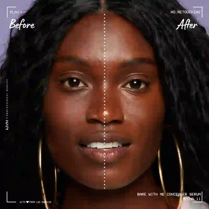 Nyx Bare With Me Serum Concealer, Farbton Mokka. Vegane Formel. , 9,6 ml