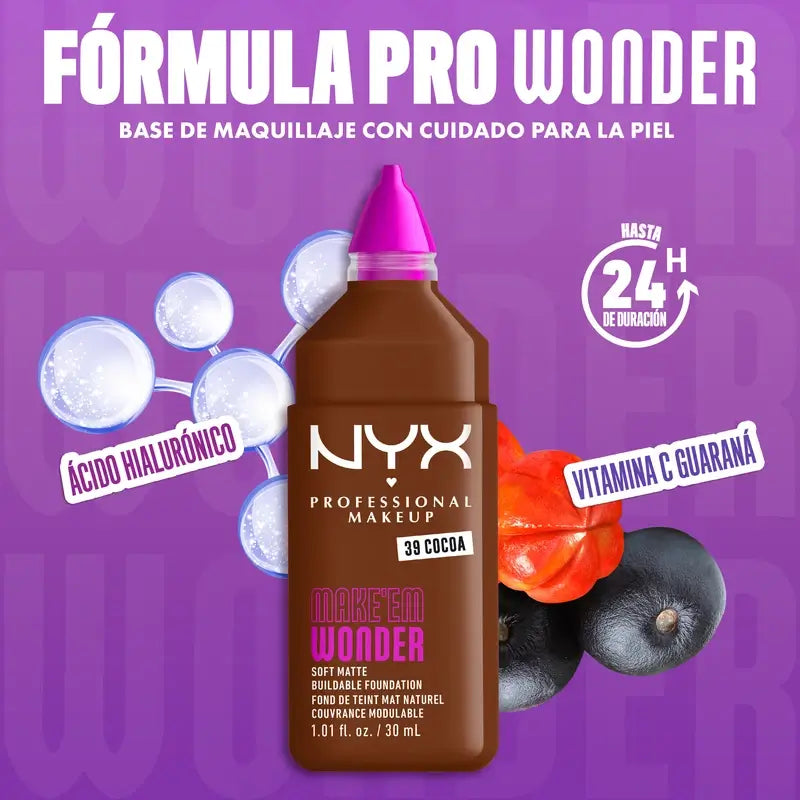 Nyx Cosmetics Make Em Wonder Fdt Kakao, 30 ml