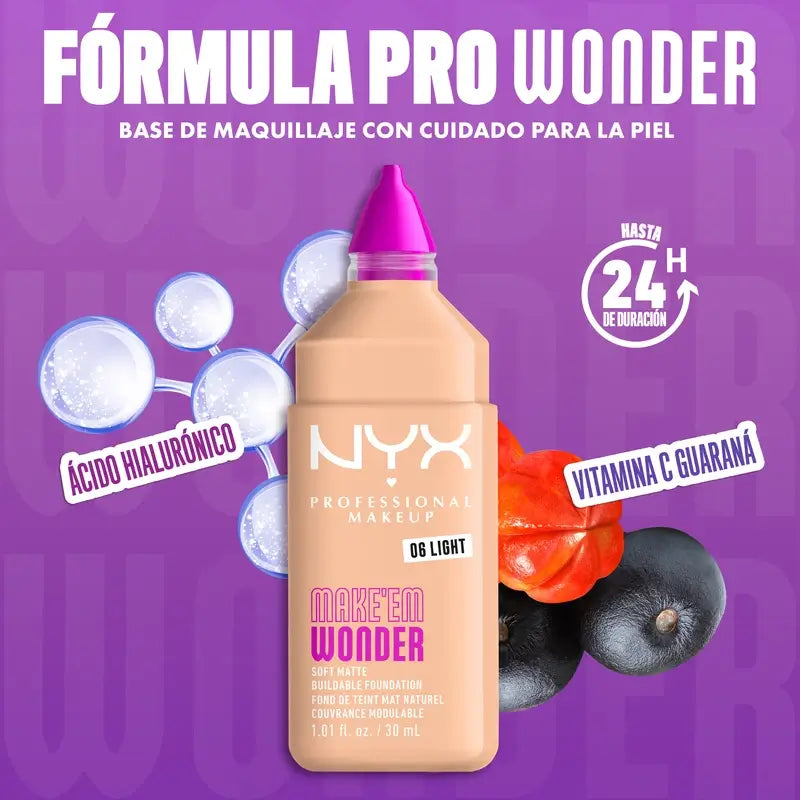Nyx Cosmetics Make Em Wonder Fdt Licht, 30 ml
