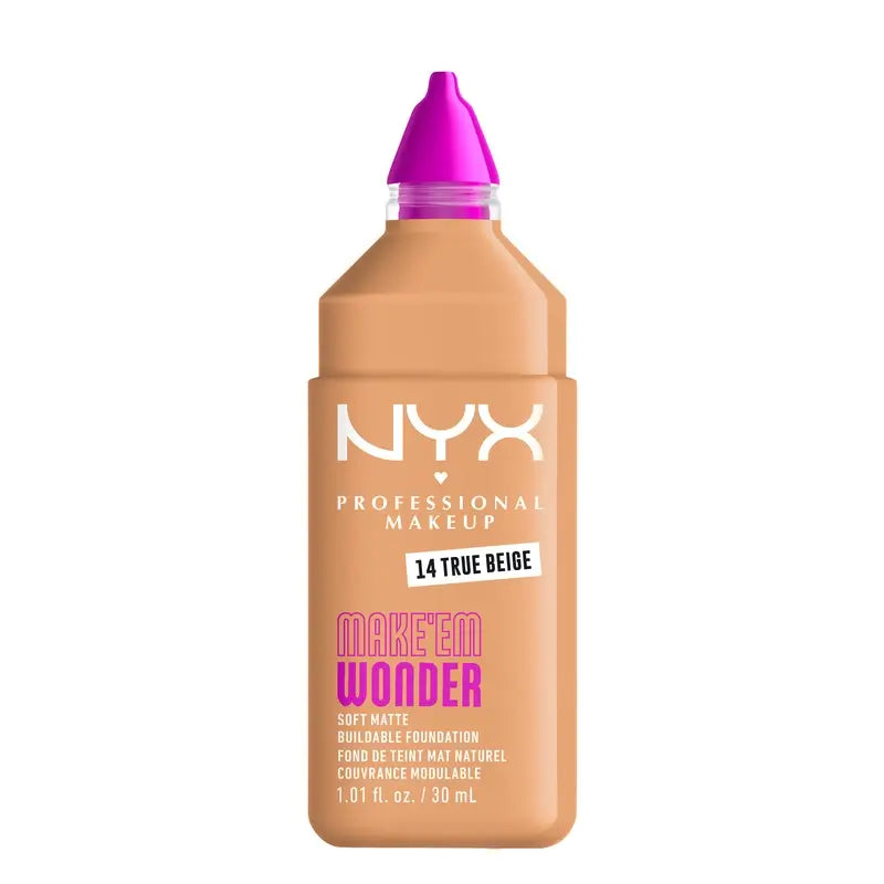 Nyx Cosmetics Make Em Wonder Fdt True Beige, 30 ml