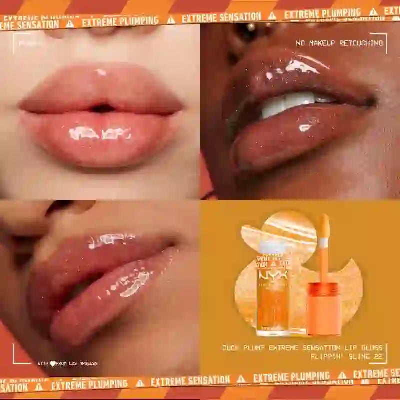 Nyx Duck Plump Hochpigmentierter Lipgloss Glitter Gold 22 , 7 ml