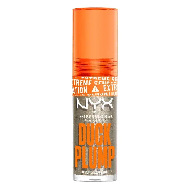 Nyx Duck Plump Hochpigment-Lippenglanz Volumising Gloss Glitter Silver 20 , 7 ml
