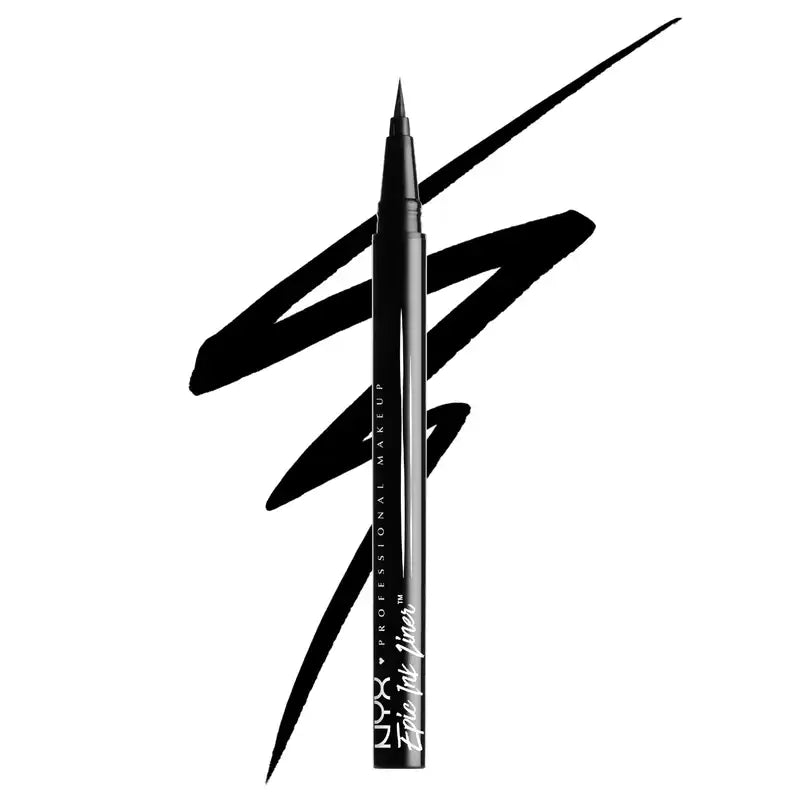 Nyx Eyeliner Waterproof Epic Ink Liner, Pinselspitze, wasserfest, 1 ml