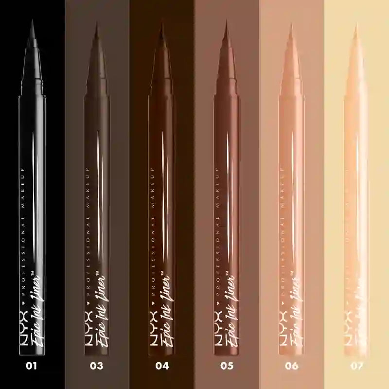 Nyx Eyeliner Waterproof Epic Ink Liner, Pinselspitze, wasserfest, 1 ml