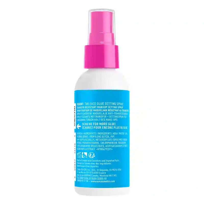 Nyx Face Glue Setting Spray, Langanhaltendes, widerstandsfähiges Setting Spray, 60 ml