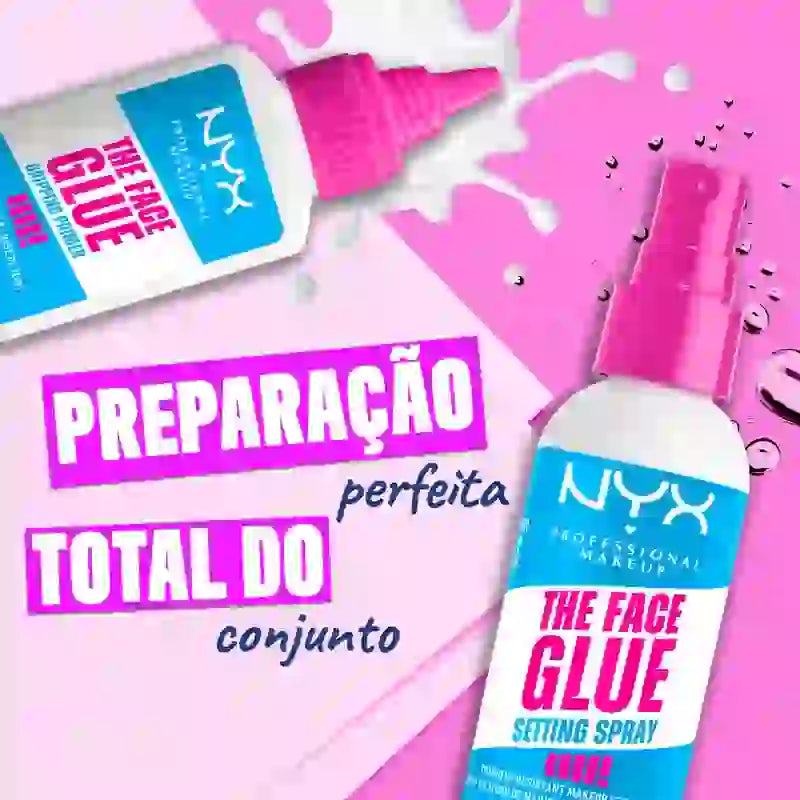 Nyx Face Glue Setting Spray, Langanhaltendes, widerstandsfähiges Setting Spray, 60 ml