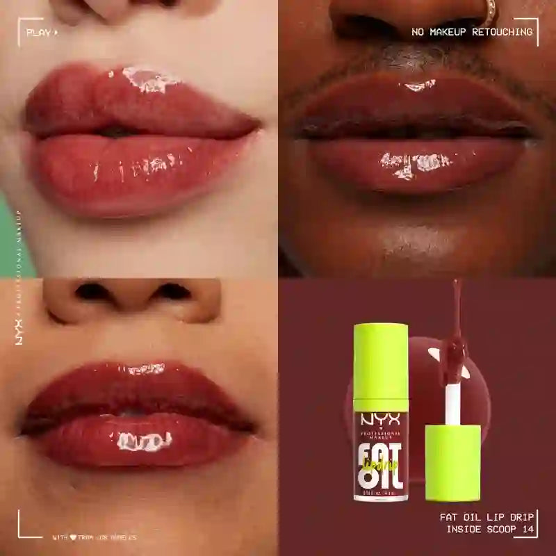 Nyx Fat Oil Lip Drip Lippenöl, Farbton Inside Scoop , 4,8 ml
