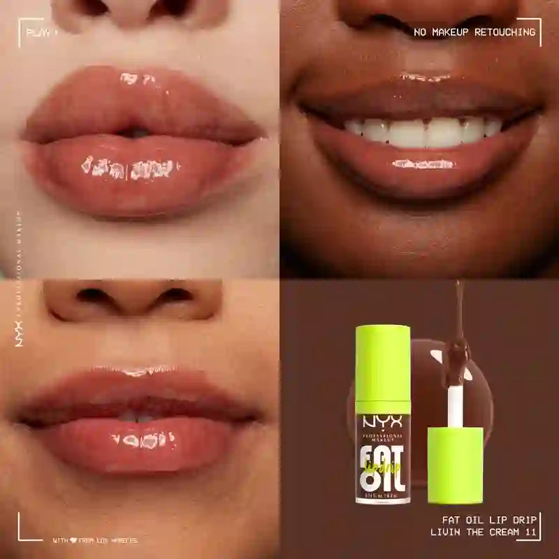 Nyx Fat Oil Lip Drip Lippenöl, Farbton Livin The Cream , 4,8 ml