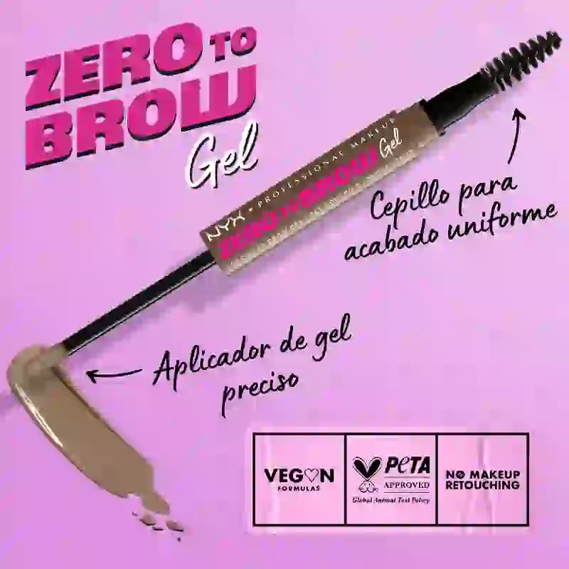 Nyx Long Lasting Brow Filler Gel Zero To Brow. Farbton Espresso. , 1 Stück.