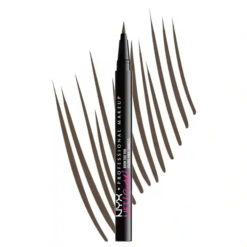 Nyx Brow Tint Pen Lift&Snatch! Brauenstift, lang anhaltend 16H, vegane Formel, Farbton Aschbraun , 1 ml