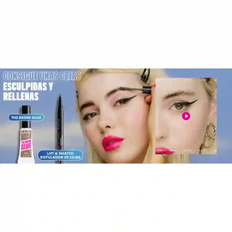 Nyx Brow Tint Pen Lift&Snatch! Brauenstift, lang anhaltend 16H, vegane Formel, Farbe Schwarz, 1 ml