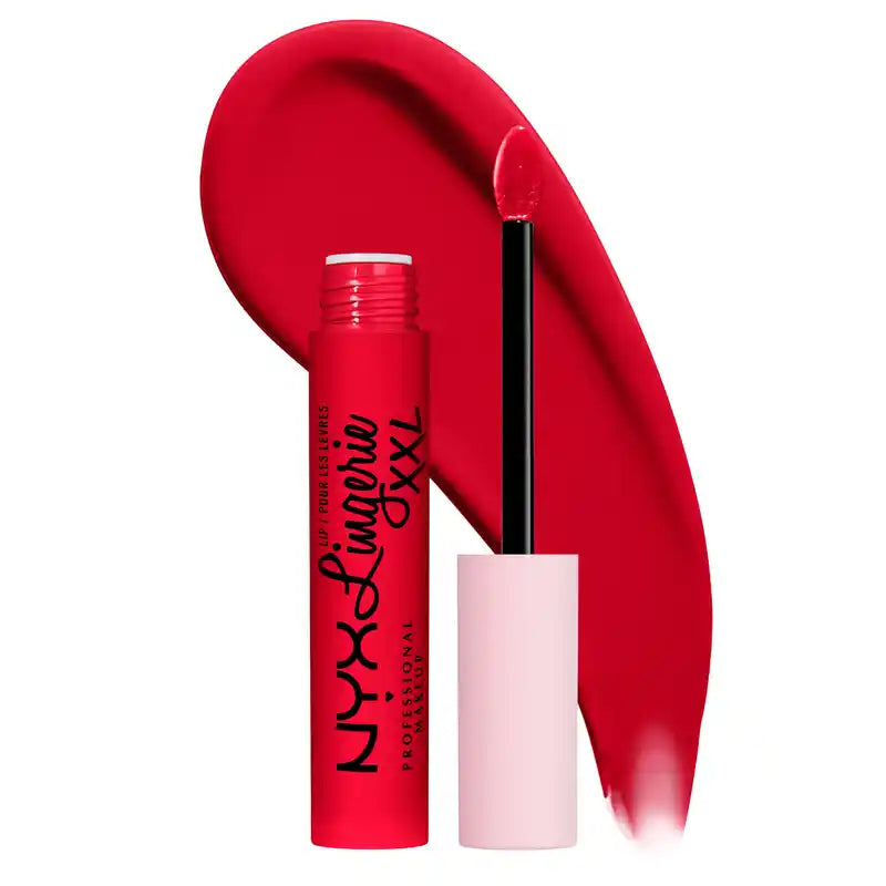 Nyx Lippenstift Lip Lingerie Xxl Fuego Lang anhaltende 100% matte Deckkraft, unzähmbarer Farbton, 4 ml