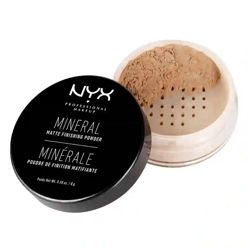 Nyx Setting Powder Mineral Finishing Powder Shade 2 Medium Dark Für mitteldunkle Hautfarbe Beige , 8 gr