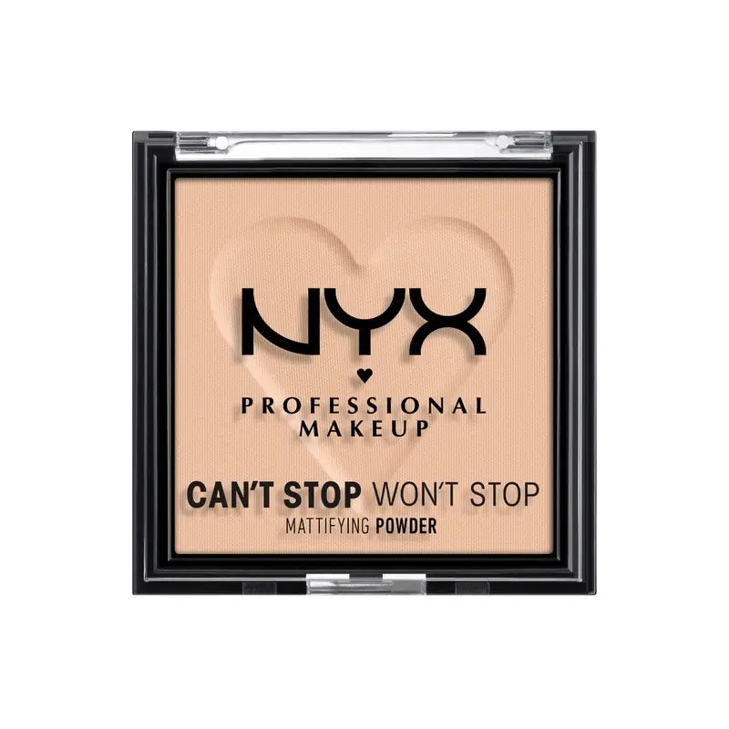 Nyx Professional Mattifying Powder Can'T Stop Won'T Stop Shade 03 Light-Medium , 6 gr