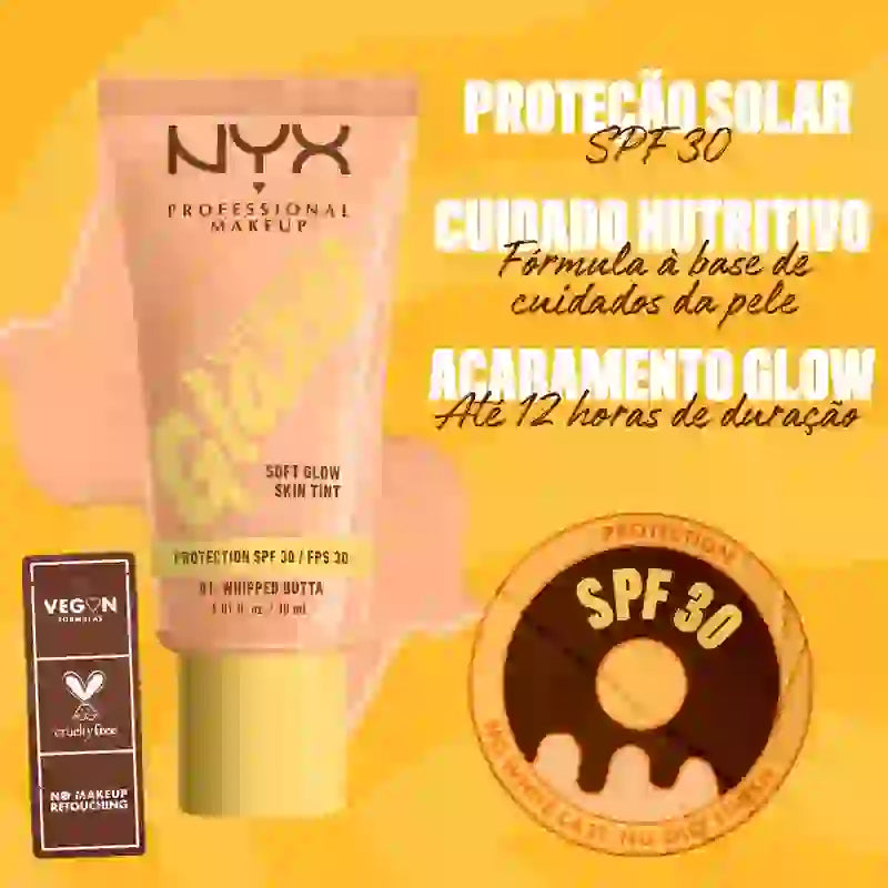 Nyx Skin Tint Buttermelt Glaze Soft Glow + Schutz Spf/Fps 30 , 30 ml