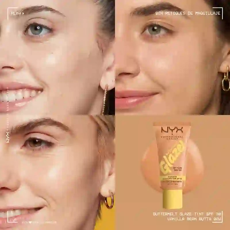 Nyx Skin Tint Buttermelt Glaze Soft Glow + Schutz Spf/Fps 30 , 30 ml