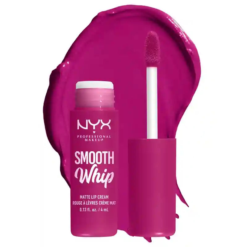 Nyx Smooth Whip Matte Lip Cream, cremiger flüssiger Lippenstift, matt, Farbton Bday Frosting 09 , 4 ml