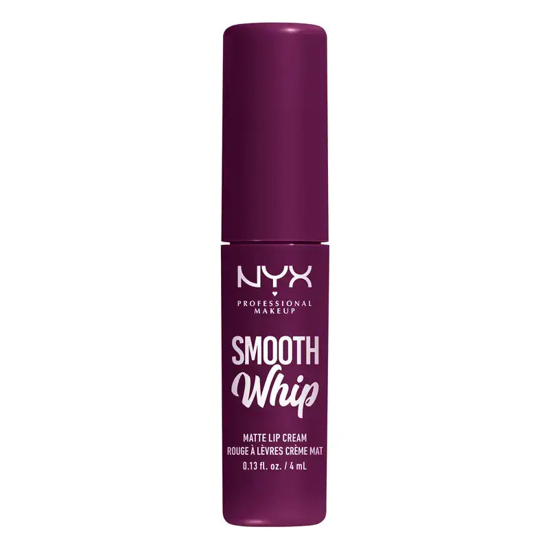 Nyx Smooth Whip Matte Lip Cream, cremiger flüssiger Lippenstift, matt, Farbton Berry Bed Sheets , 4 ml