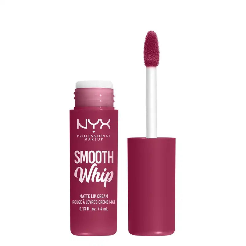 Nyx Smooth Whip Matte Lip Cream, cremiger flüssiger Lippenstift, matt, Farbe Fuzzy Slippers 08 , 4 ml