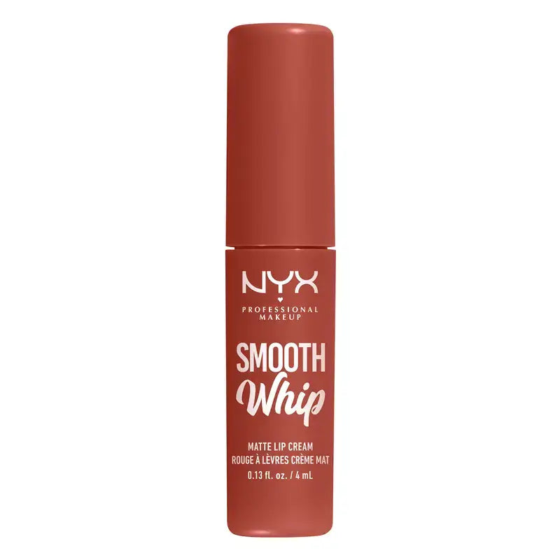 Nyx Smooth Whip Matte Lip Cream, cremiger flüssiger Lippenstift, matt, Farbton Pushin , 4 ml